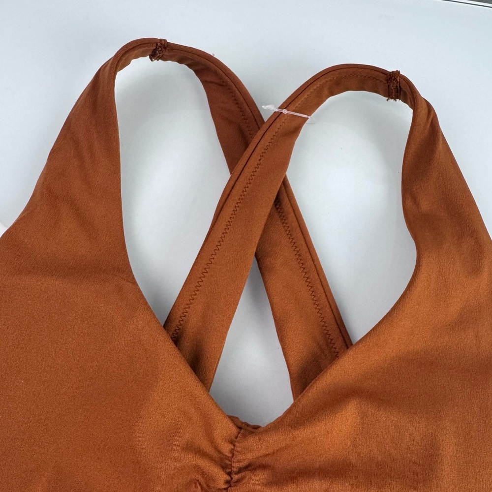 Offline Aerie Bra Bralette Real Me Stretch Medium Support Copper Orange Rust - Picture 4 of 10